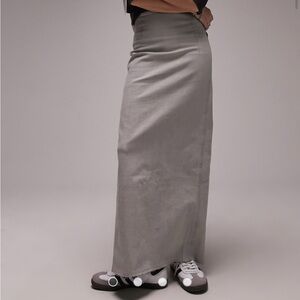 Gray Topshop denim comfort stretch maxi skirt
